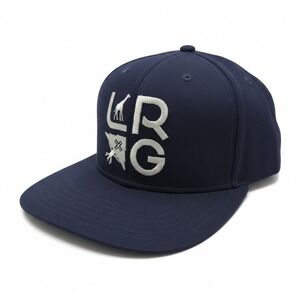 LRG Lifted Research Group Lockup Snapback Hat‎ Navy Blue White Logo L2TLMHSXX